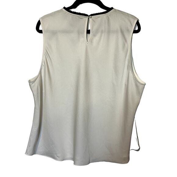 J. Crew NWT 365 Ruffle Neck Shell Satin Crepe Top Women's Size 3X Career Office - Picture 3 of 11